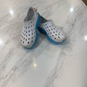 Kanes Kids White and Blue Slip-On Shoes